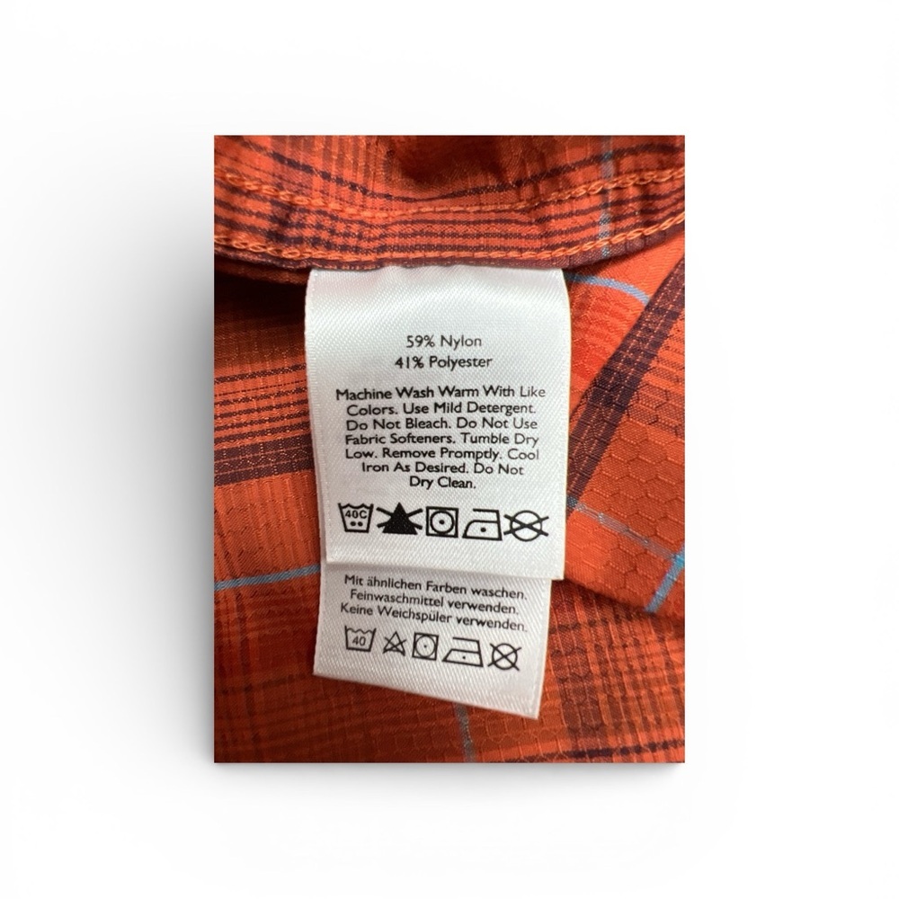 Eddie Bauer Men's Rust Plaid Button Down Shirt - Picture 7 of 7